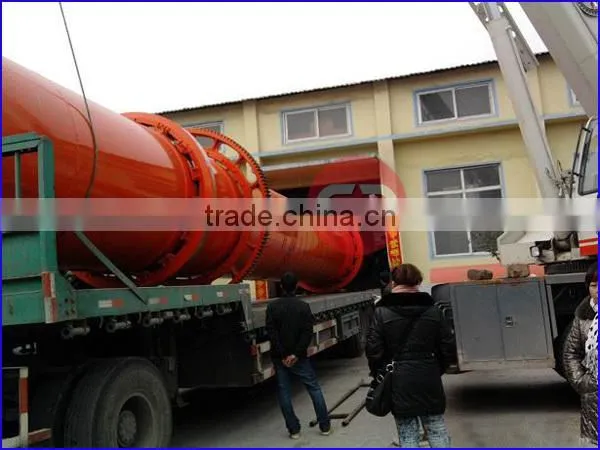 Industrial rotary drum dryer for sawdust