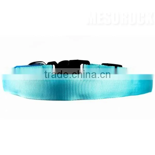 USB Rechargeable Nylon Flashing Pet Neck Collar Flashing Dog Collar Led Dog Collar
