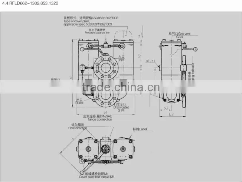 RFLD Hydraulic Diesel Oil Line Duplex Filter