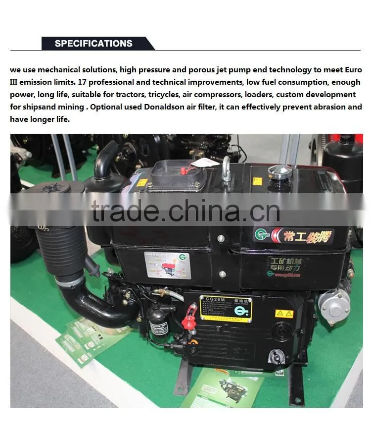CG28M special water-cooled single cylinder diesel engine use for mining S1125M