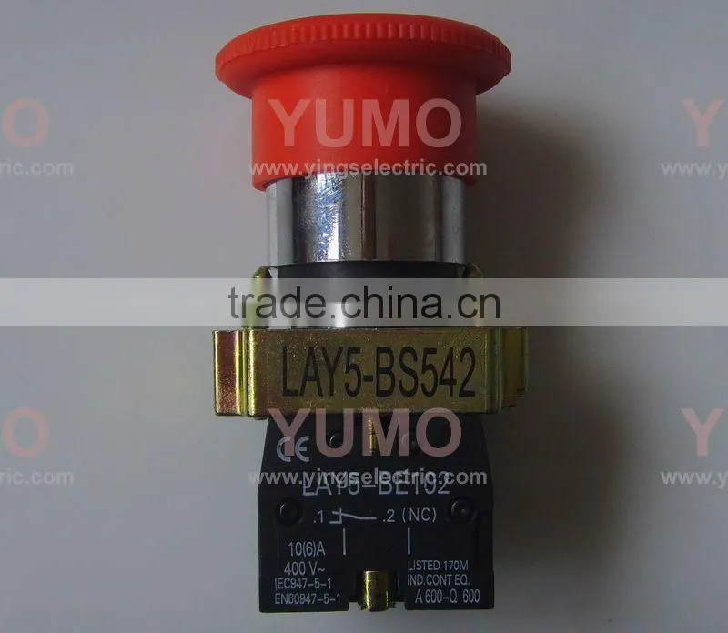 LAY5-BS542 30mm mushroom head emergency stop push button