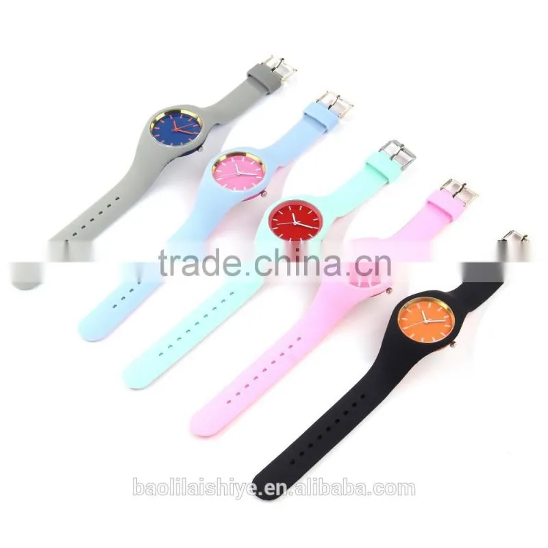 2017 New Style 5ATM waterproof silicone chain bracelet watch