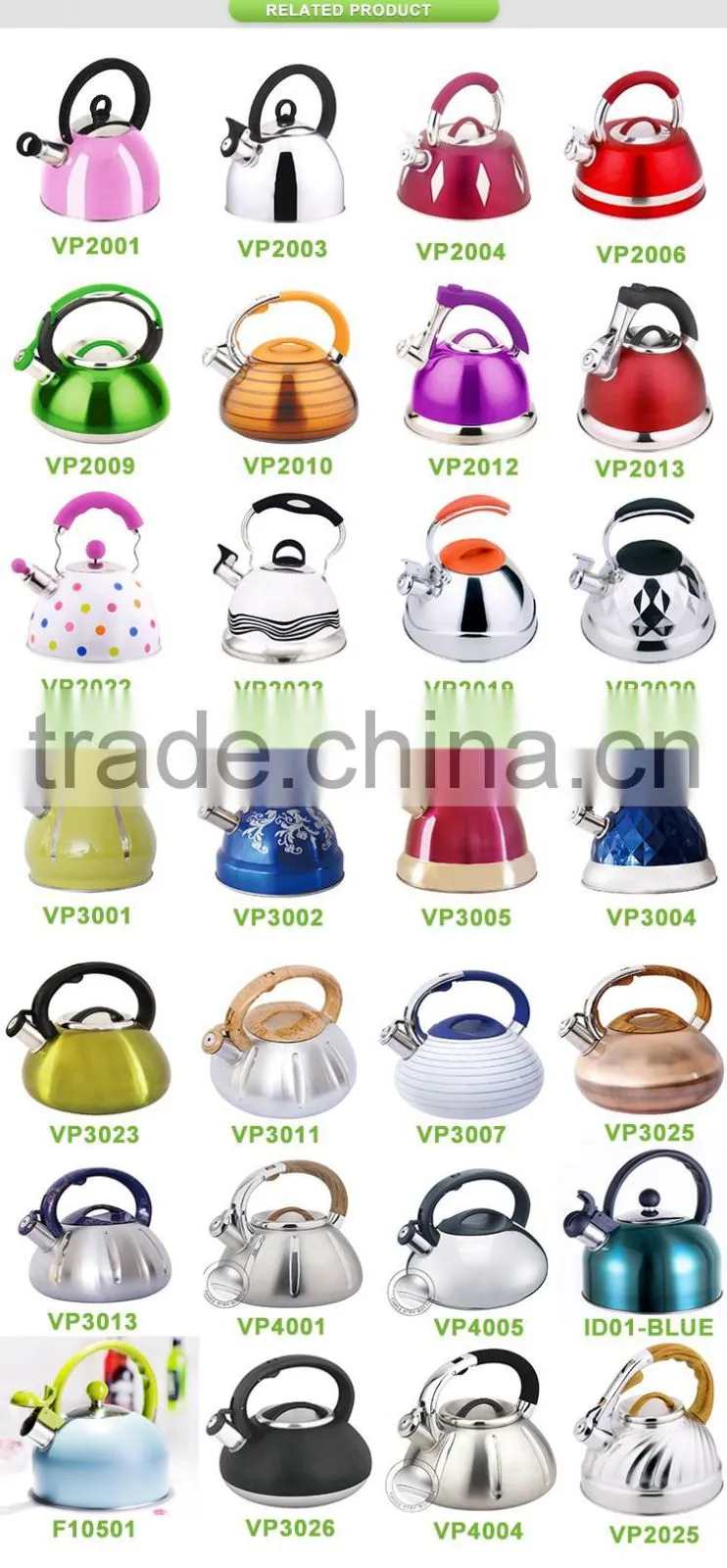 Wholesale 2.5L whistling kettle high quality stainless steel kettle