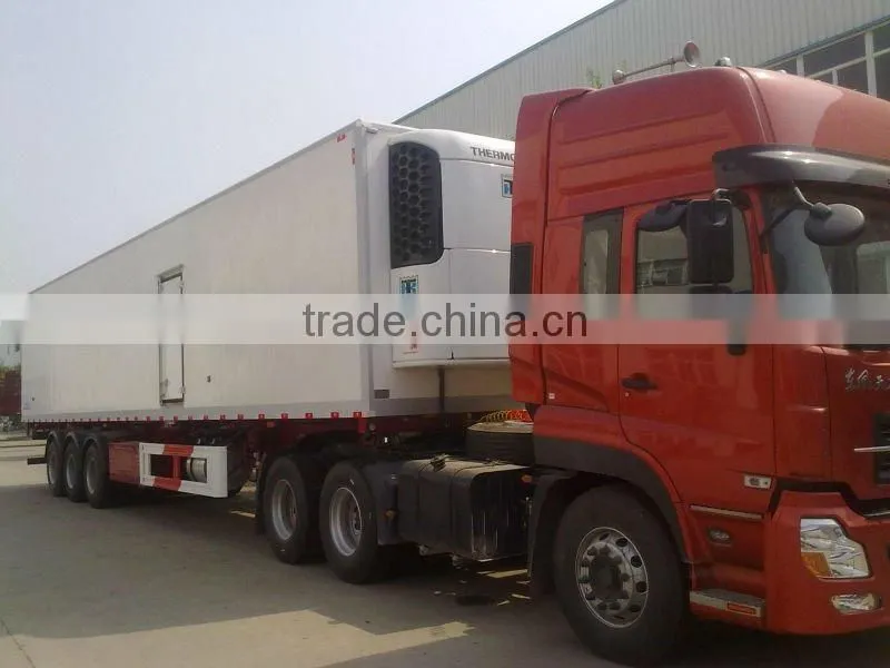 three axles semi-trailer refrigerator truck