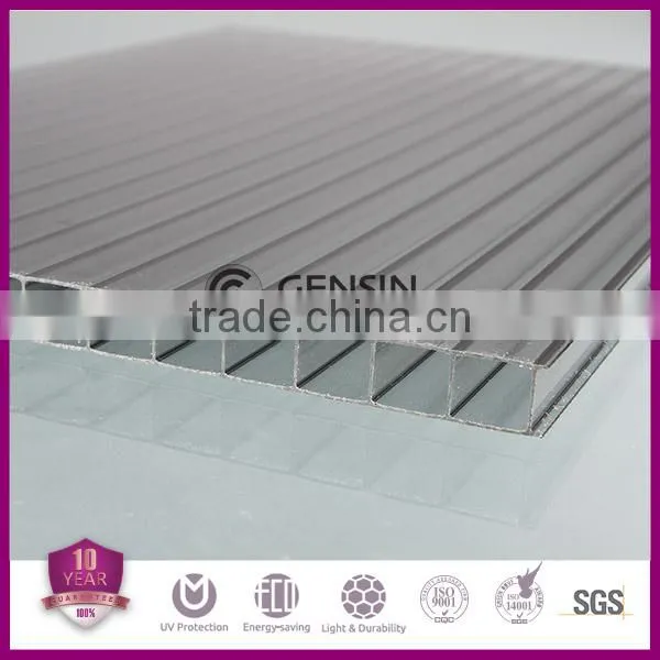 4mm/6mm Translucent Double Skin Polycarbonate Hollow Sheet 100% Makrolon PC Resin UV Protector 2100mm x 5800mm/6000mm/11800mm