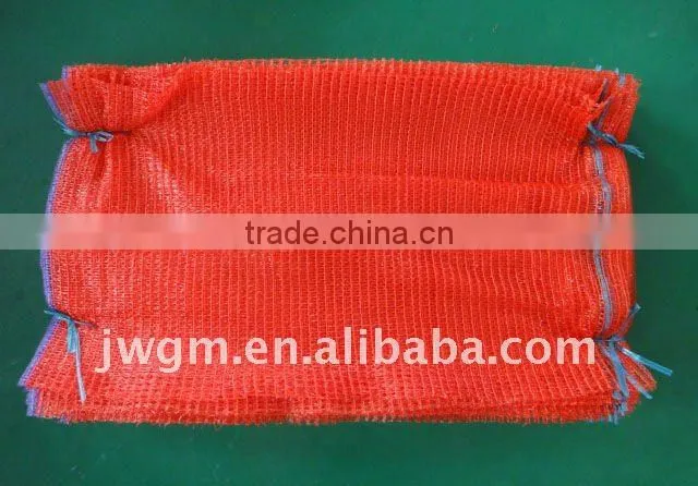 50x80cm red with green bottom - Raschel Mesh Bag