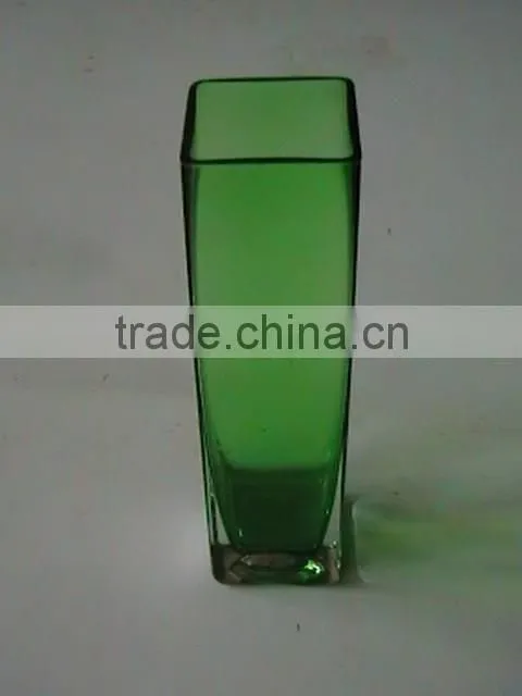 hand blown square glass vases