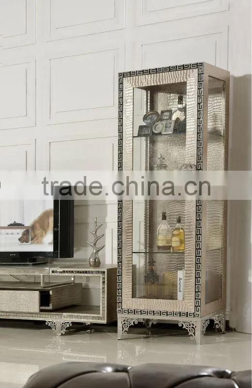 379 2014 hot sale fashion style wall tall glass modern wine cabinet