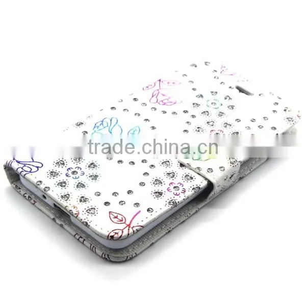 2016 Wallet Style Flip Glitter Stand PU Leather Case for Samsung G530, cell phone covers