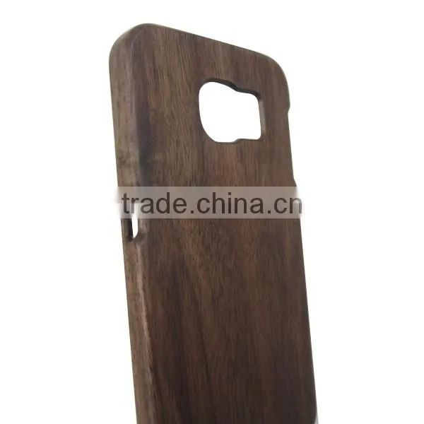 Hot Selling customized walnut wood mobile phone case,100% wooden case for Samsung S6