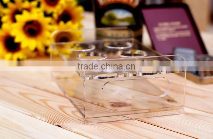 Best Price Rectangle acrylic bullet shot glass display holders