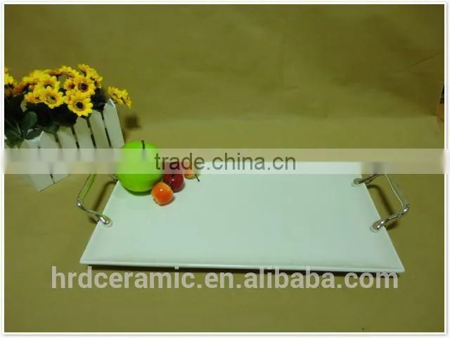 wholesale stock ceramic dinner plates with handle