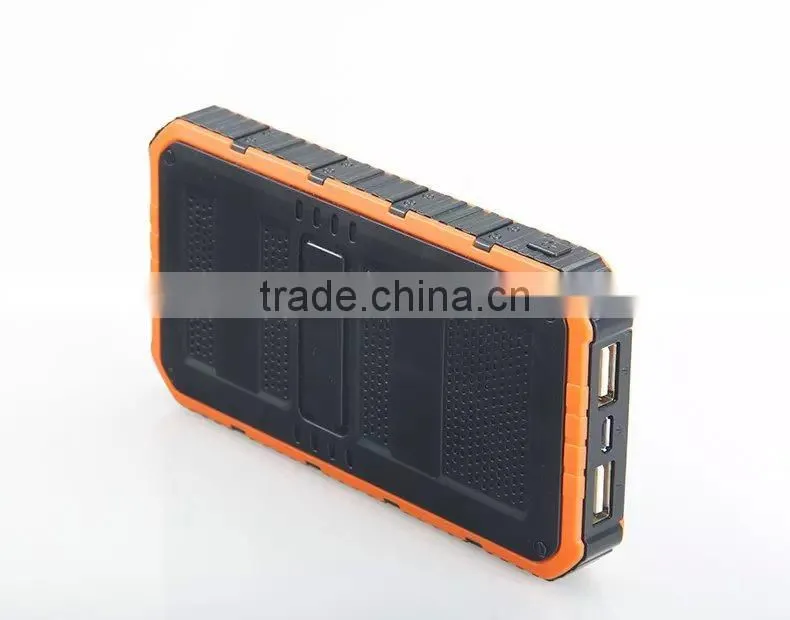 high capacity dual USB 20000mah universal solar power bank for smart phone