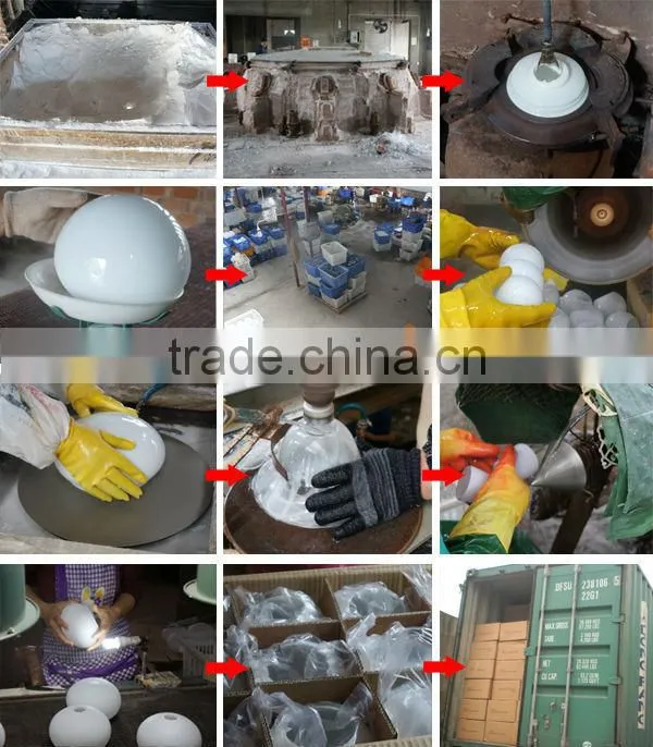 mouth blown opal acid frosted glass globe light cover