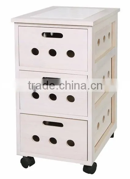 New style high quality and good price wooden cabinet with wheels