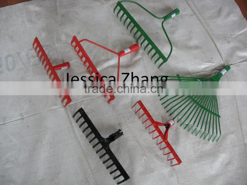 Steel Head Material and Wood Handle Material rake head