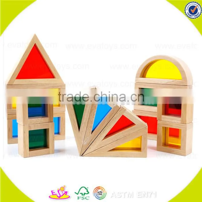 Wholesale teaching aid wooden building blocks toy fashionable wooden building blocks toy W13A029
