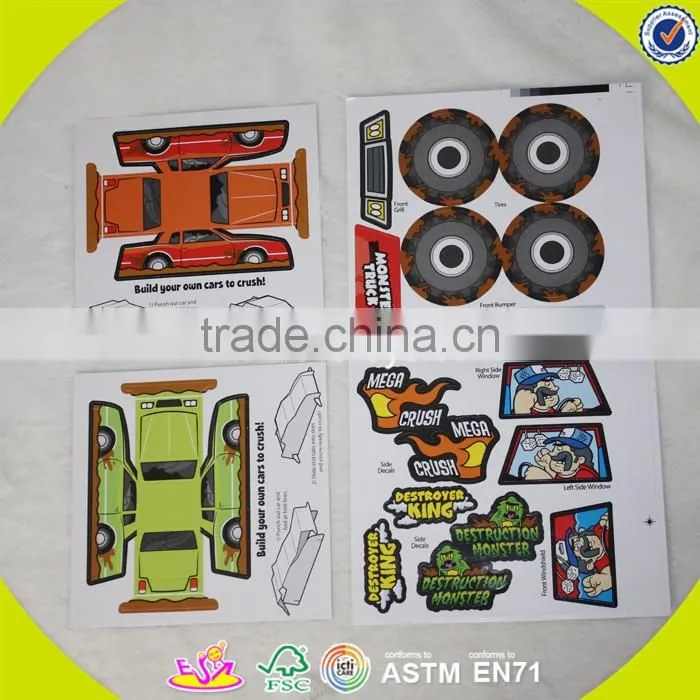 2017 new products educational wooden kids diy toy W03B051