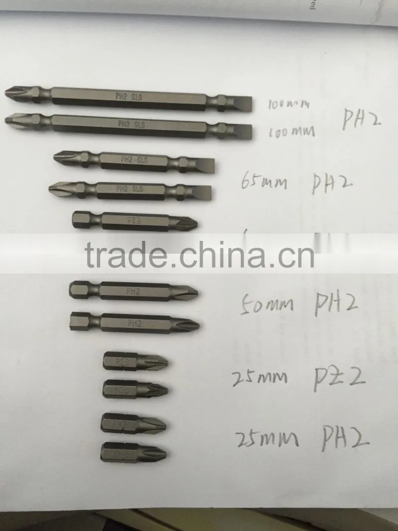 Sand-blast 7pcs ph2 screwdriver bits/screwdriver head on sale