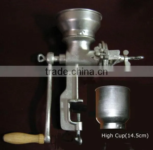 500# manual cast iron corn grinder with low hopper / grain mill