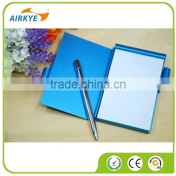 The Aluminum Metal notebook with pen