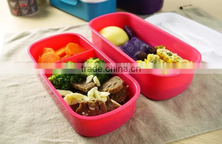 Bento Lunch Box Bowl 2 Tier Perfect for Rice Pasta - NEW from China,hot new product for 2015,CUSTOM plastic lunch Bento box