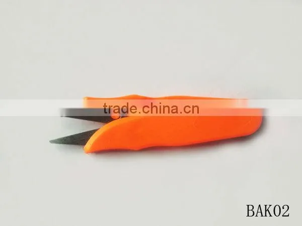 Good quality line scissor, Safty Sewing scissor with cover, plastic thread cutting scissor