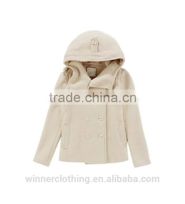 girls top fashion with a hat warm short leather coat