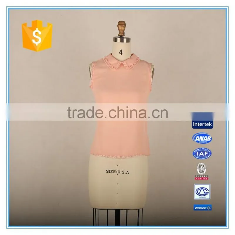 Latest Design Girls Sleeveless Top Kid Clothes 2016 Summer Beaded Design