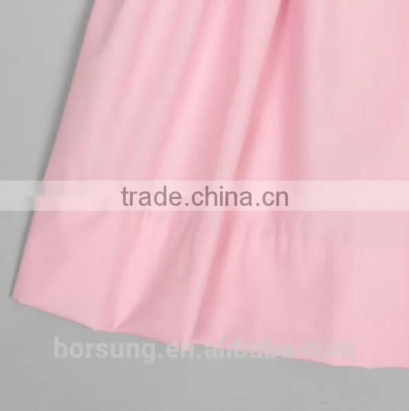 Baby Cotton Frocks Designs Pink Puff Sleeve Fashion Girls Summer Smocked Dress
