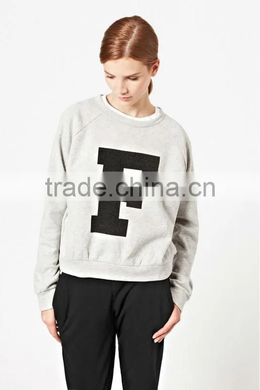 Ladies 100% Cotton Printed Sweatshirt Top