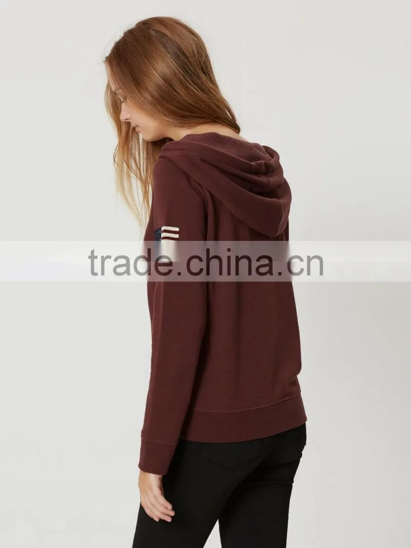 Costume women sweatshirt and custom sleeveless hoodie plain girls hoodies
