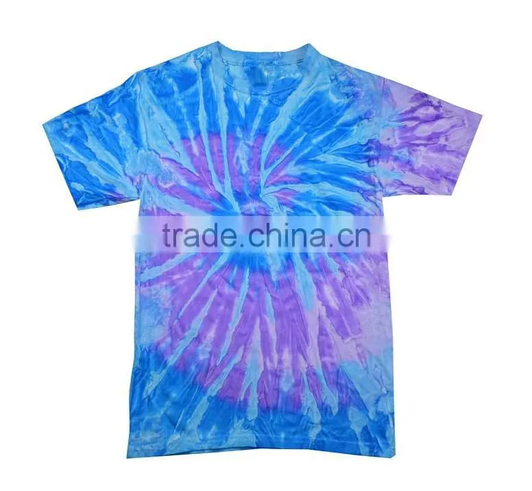 Guangzhou Shandao Factory Direct Sale Summer Casual O-Neck 190g 100% Cotton Custom Tie Dye Long Sleeve T Shirt