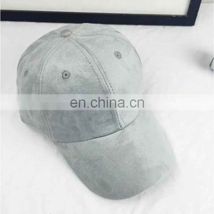 wholesale custom suede baseball cap hats