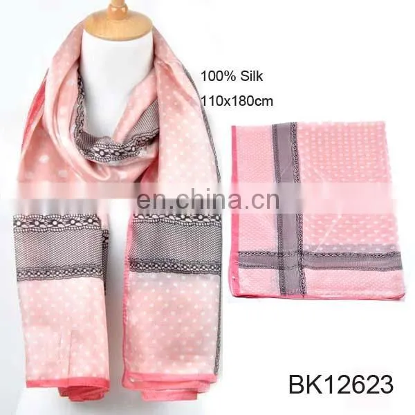 HIGH QUALITY LADY TIE DYED CUSTOM MADE SILK DIGITAL PRINTED SCARF