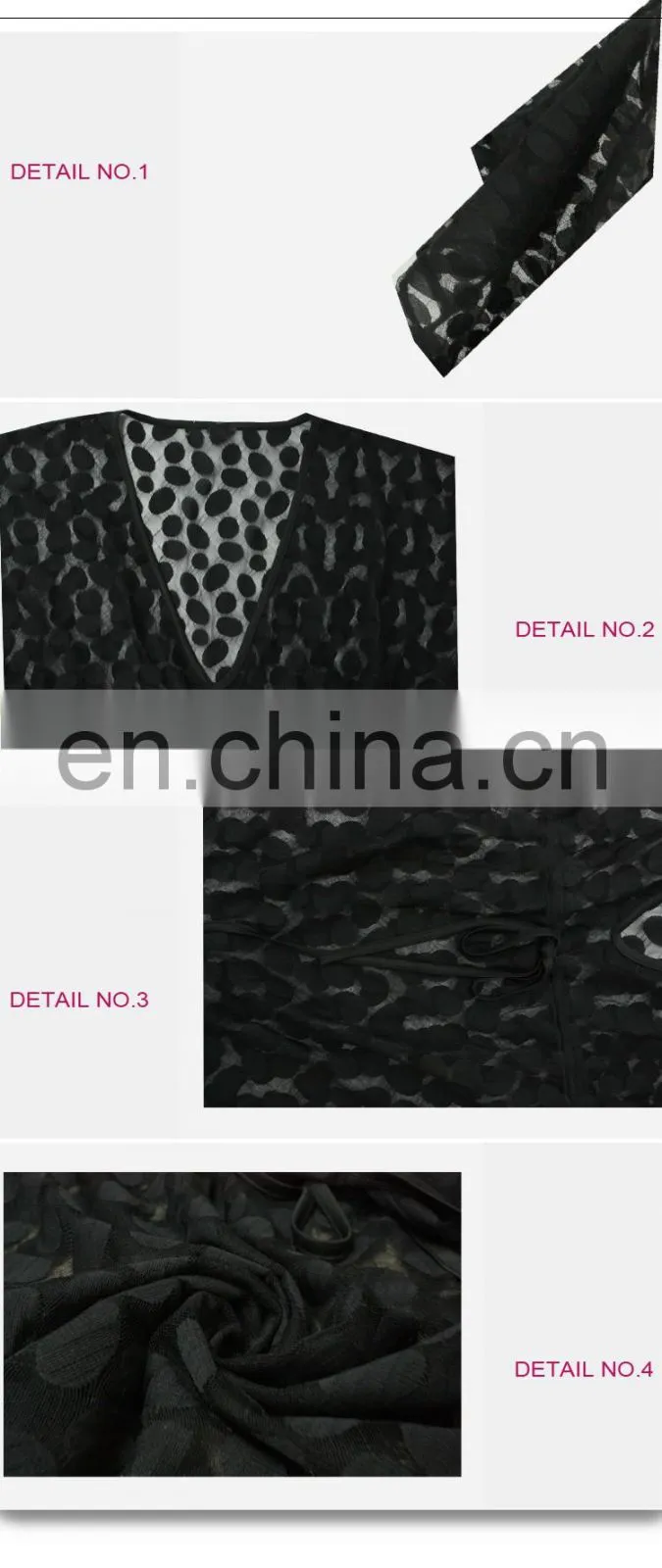Sexy Lady Poco Dot Mesh Deep V-neck Poncho 2017