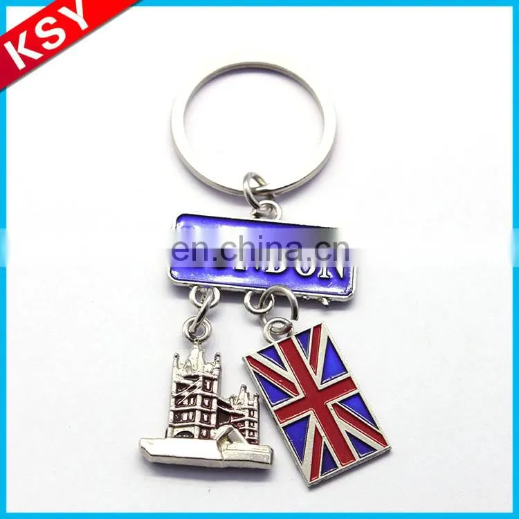 Hanger shiny state shape keychain with low prices