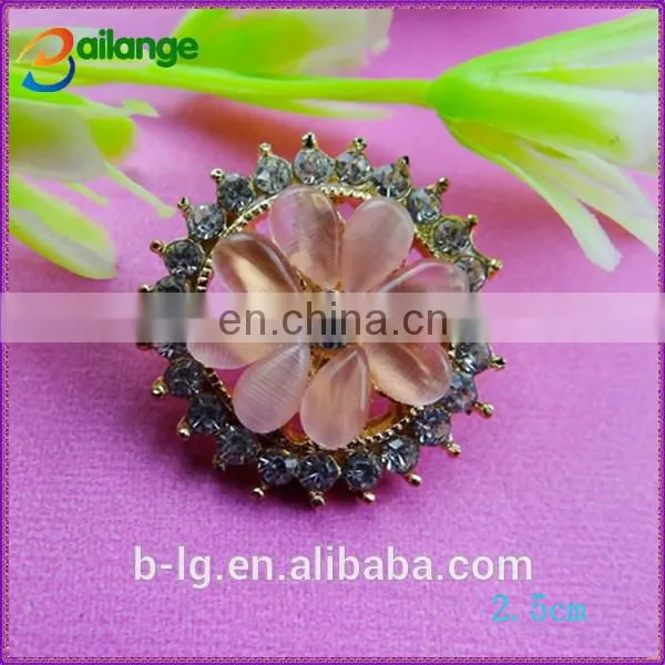 2015 newest shinning bailange custom rhinestone plating round rhinestone pearl shank button for garment accessory
