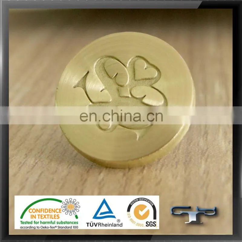 custom brushed jeans buttons of demin