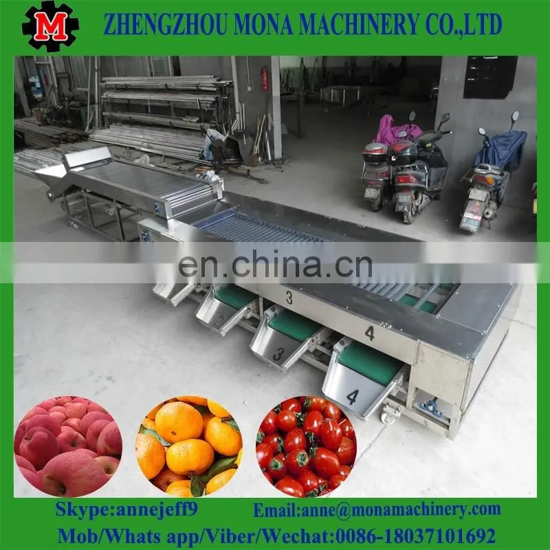 3ton/h food grade industrial fruit fish cassava fruit washing grading waxing machine