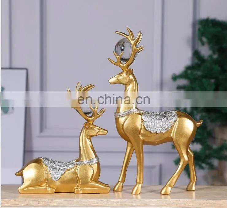 European creativity in the New Year the New Year fortune deer household living room modern study resin ornaments art crafts