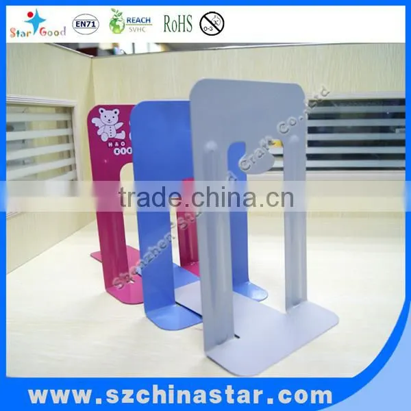 Colorful metal library bookends