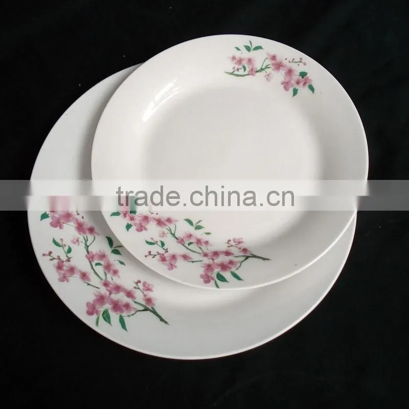 porcelain 12 pcs dinner set with color box ,porcelain dinner set for christmas decal