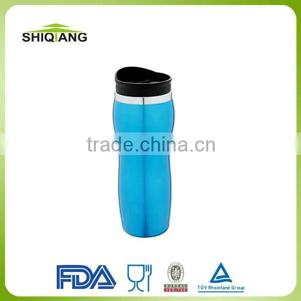 420ml hot sell double wall wave shape insulated stainless steel thermal mug