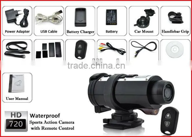 Wireless remote controller 720P HD cheap sport camera