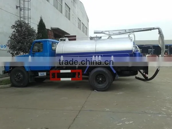 Dongfeng 140 sewage vacuum truck, 6M3 vacuum fecal sucking truck