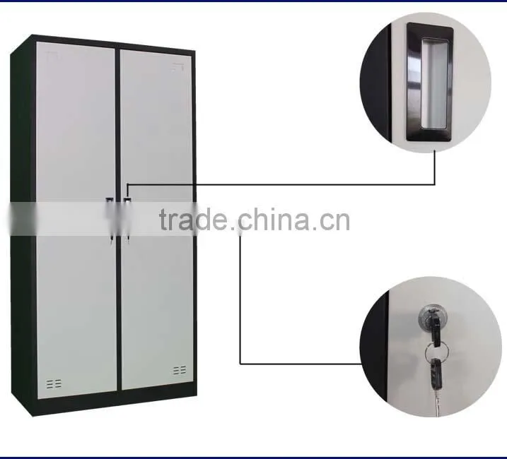 physical education Classroom double door wardrobe KD structure golf bag storage locker metal decorative storage locker cabinet