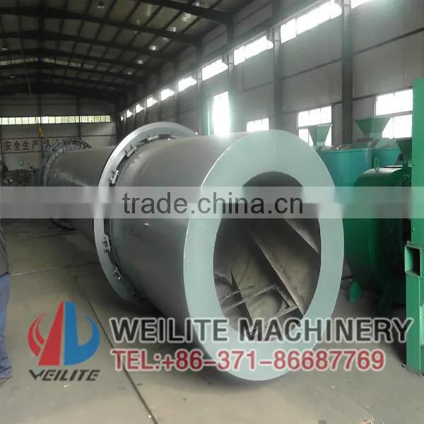 Rotary Drying Machine For Charcoal Powder / Charcoal Powder Rotary Dryer