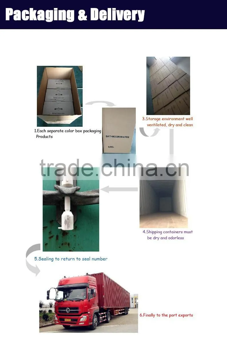 Ceiling Air-heating PTC ceramic Bathroom heater with 4 infrared lamps DHL306-01