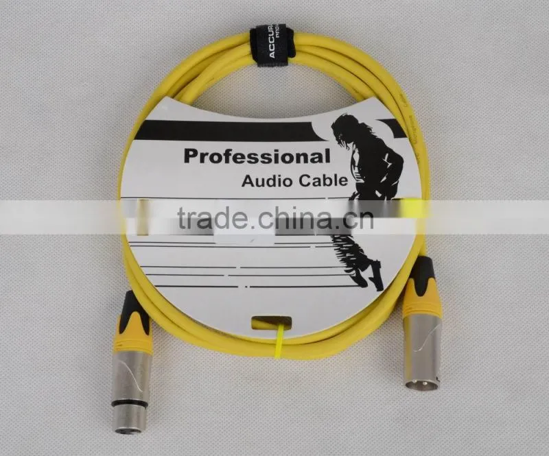 10ft yellow color microphone patch cable by low noise MC197Y-3M